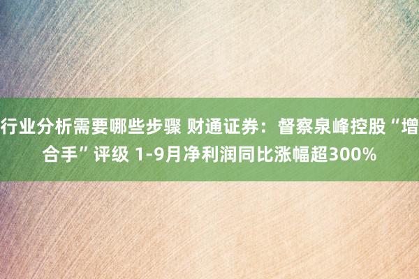 行业分析需要哪些步骤 财通证券：督察泉峰控股“增合手”评级 1-9月净利润同比涨幅超300%