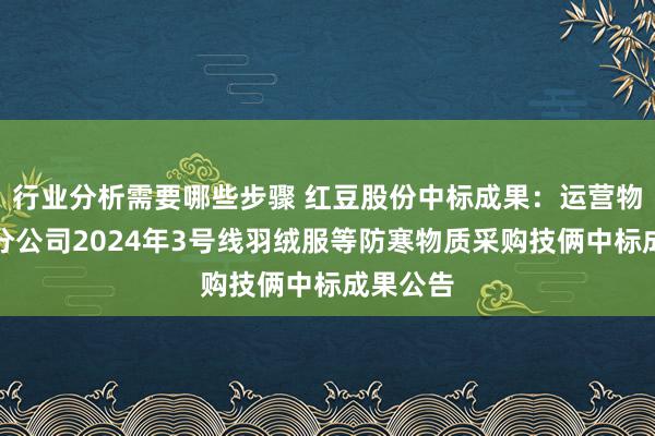 行业分析需要哪些步骤 红豆股份中标成果：运营物质保险分公司2024年3号线羽绒服等防寒物质采购技俩中标成果公告