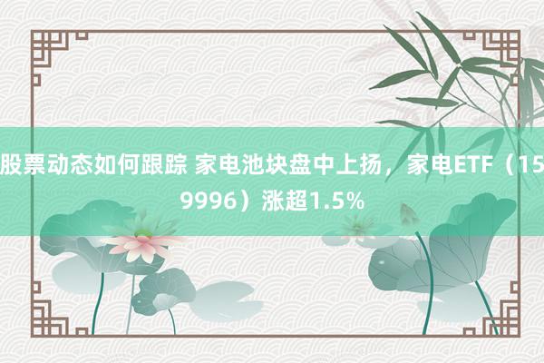 股票动态如何跟踪 家电池块盘中上扬，家电ETF（159996）涨超1.5%