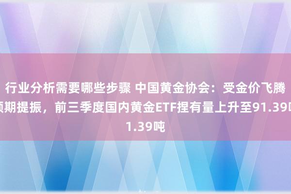 行业分析需要哪些步骤 中国黄金协会：受金价飞腾预期提振，前三季度国内黄金ETF捏有量上升至91.39吨