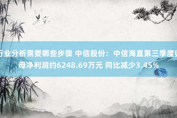 行业分析需要哪些步骤 中信股份：中信海直第三季度归母净利润约6248.69万元 同比减少3.45%