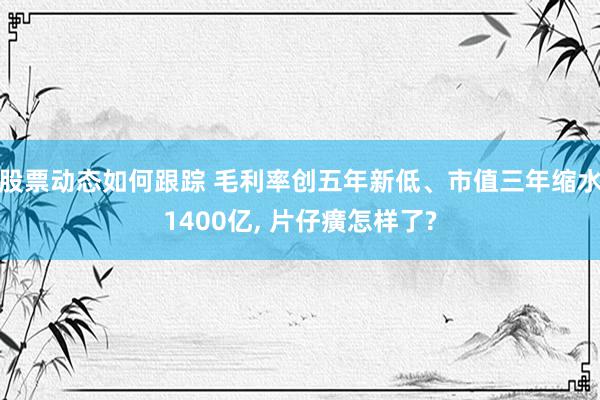 股票动态如何跟踪 毛利率创五年新低、市值三年缩水1400亿, 片仔癀怎样了?