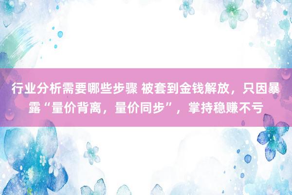 行业分析需要哪些步骤 被套到金钱解放，只因暴露“量价背离，量价同步”，掌持稳赚不亏