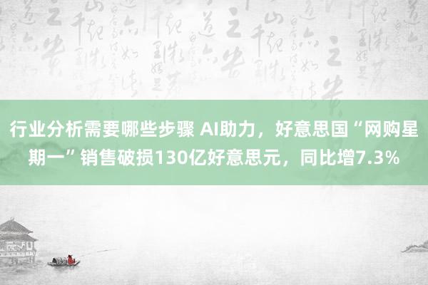 行业分析需要哪些步骤 AI助力，好意思国“网购星期一”销售破损130亿好意思元，同比增7.3%