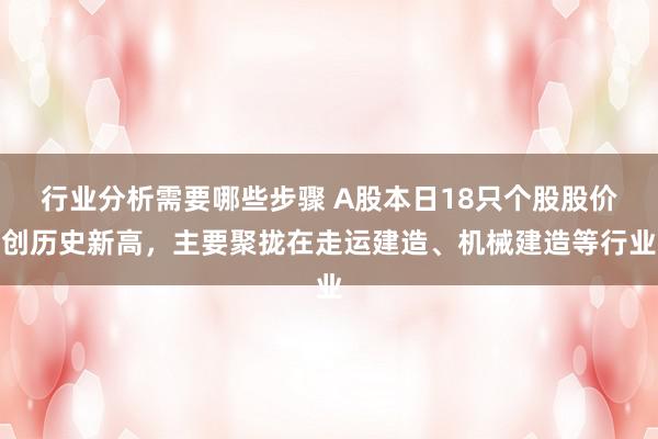 行业分析需要哪些步骤 A股本日18只个股股价创历史新高，主要聚拢在走运建造、机械建造等行业