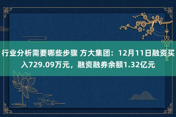 行业分析需要哪些步骤 方大集团：12月11日融资买入729.09万元，融资融券余额1.32亿元