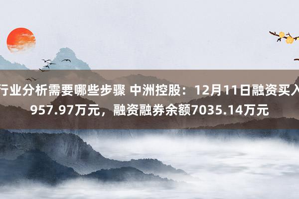 行业分析需要哪些步骤 中洲控股：12月11日融资买入957.97万元，融资融券余额7035.14万元