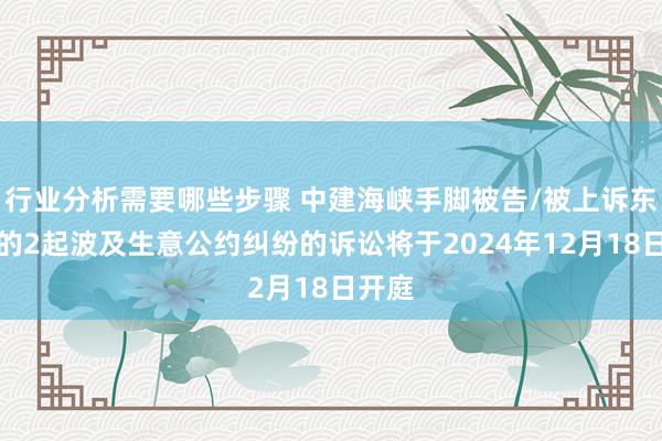 行业分析需要哪些步骤 中建海峡手脚被告/被上诉东谈主的2起波及生意公约纠纷的诉讼将于2024年12月18日开庭