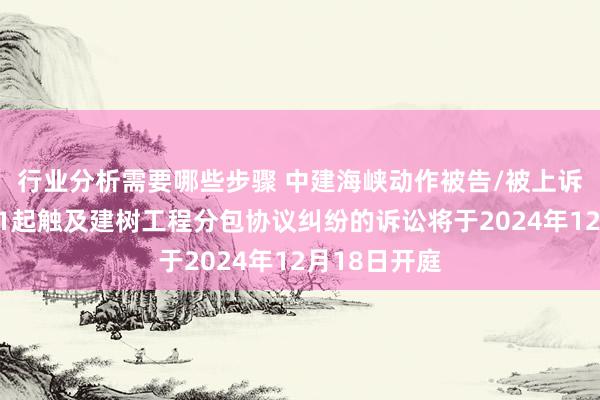 行业分析需要哪些步骤 中建海峡动作被告/被上诉东说念主的1起触及建树工程分包协议纠纷的诉讼将于2024年12月18日开庭