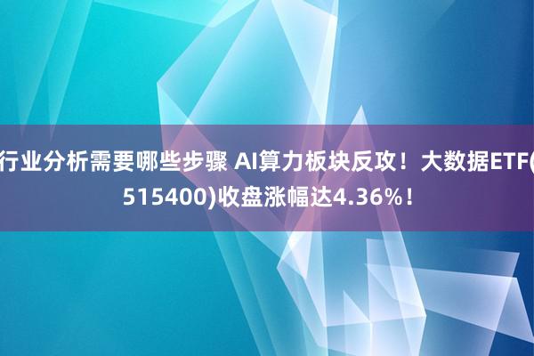 行业分析需要哪些步骤 AI算力板块反攻！大数据ETF(515400)收盘涨幅达4.36%！