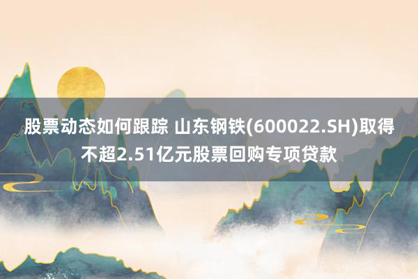 股票动态如何跟踪 山东钢铁(600022.SH)取得不超2.51亿元股票回购专项贷款