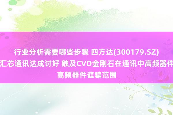 行业分析需要哪些步骤 四方达(300179.SZ)子公司与汇芯通讯达成讨好 触及CVD金刚石在通讯中高频器件诓骗范围