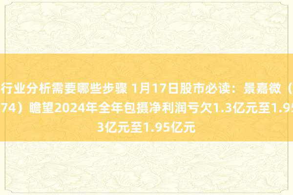 行业分析需要哪些步骤 1月17日股市必读：景嘉微（300474）瞻望2024年全年包摄净利润亏欠1.3亿元至1.95亿元