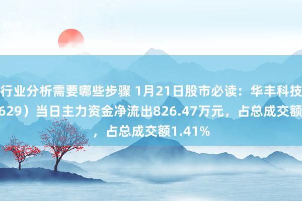 行业分析需要哪些步骤 1月21日股市必读：华丰科技（688629）当日主力资金净流出826.47万元，占总成交额1.41%