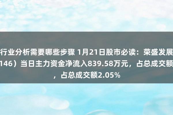 行业分析需要哪些步骤 1月21日股市必读：荣盛发展（002146）当日主力资金净流入839.58万元，占总成交额2.05%