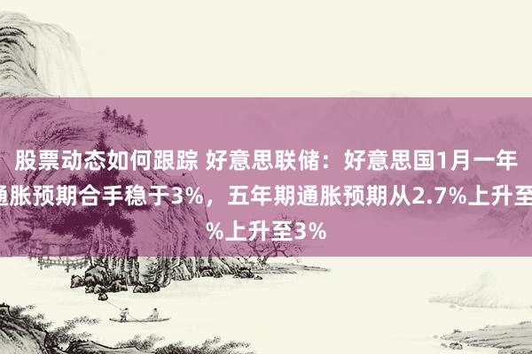 股票动态如何跟踪 好意思联储：好意思国1月一年期通胀预期合手稳于3%，五年期通胀预期从2.7%上升至3%