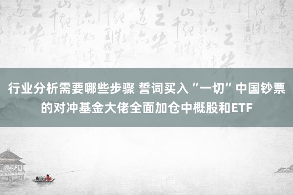 行业分析需要哪些步骤 誓词买入“一切”中国钞票的对冲基金大佬全面加仓中概股和ETF