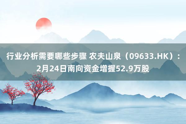 行业分析需要哪些步骤 农夫山泉（09633.HK）：2月24日南向资金增握52.9万股