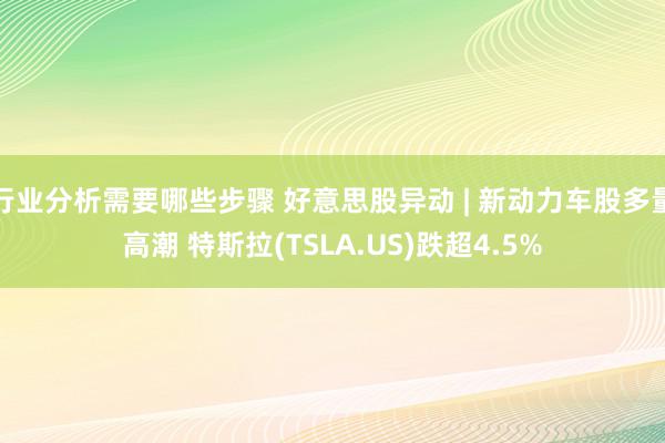 行业分析需要哪些步骤 好意思股异动 | 新动力车股多量高潮 特斯拉(TSLA.US)跌超4.5%