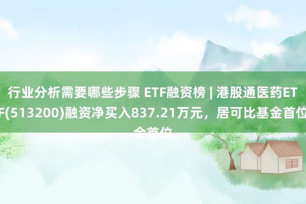 行业分析需要哪些步骤 ETF融资榜 | 港股通医药ETF(513200)融资净买入837.21万元，居可比基金首位