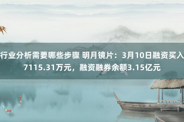 行业分析需要哪些步骤 明月镜片：3月10日融资买入7115.31万元，融资融券余额3.15亿元