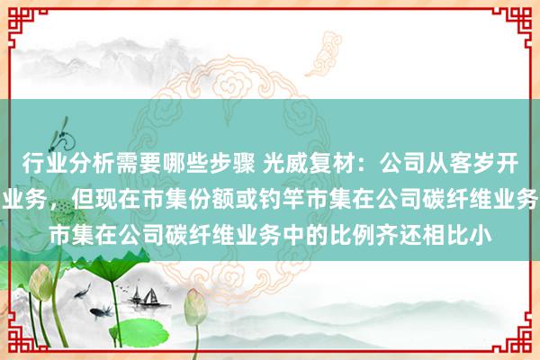 行业分析需要哪些步骤 光威复材：公司从客岁开动面向钓竿市集开展业务，但现在市集份额或钓竿市集在公司碳纤维业务中的比例齐还相比小